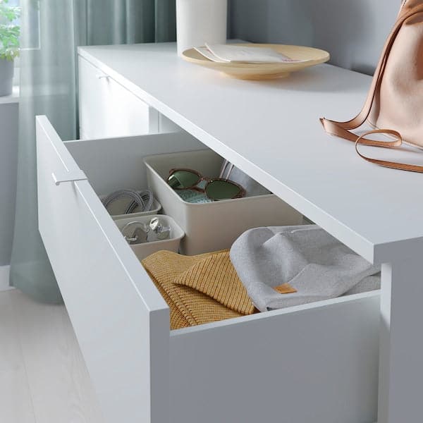 Ikea VIHALS - Chest of 6 drawers, white/anchor/unlock-function, 140x47x75 cm
