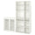 VIHALS - VIHALS Storage combination w glass doors, white/clear glass, 190x37x200 cm