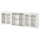 VIHALS - VIHALS Storage combination w glass doors, white/clear glass, 285x37x90 cm