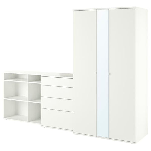 VIHALS - Wardrobe combination, white, 270x57x200 cm
