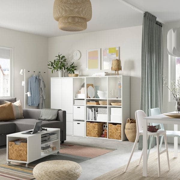 VIHALS - Storage combination, white, 200x37x140 cm - best price from Maltashopper.com 79440614