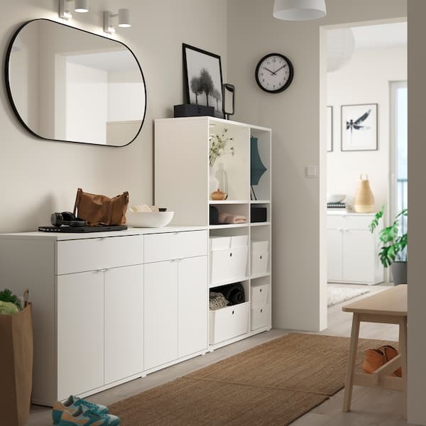Ikea VIHALS - Storage combination, white, 235x37x140 cm