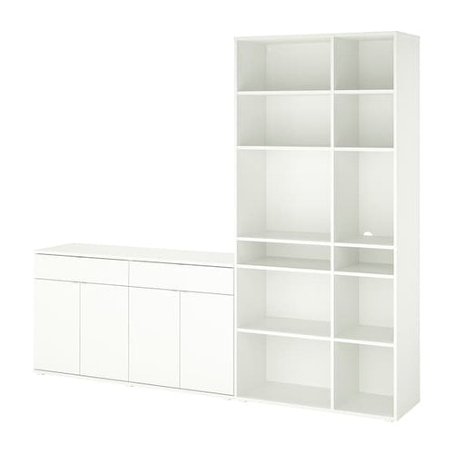 VIHALS - Storage combination, white, 235x37x200 cm