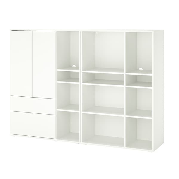 VIHALS - Storage combination, white, 200x37x140 cm - best price from Maltashopper.com 79440614