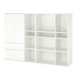 VIHALS storage combination, white, 200x37x140 cm
