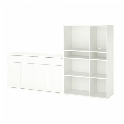 VIHALS - Storage combination, white, 235x37x140 cm - best price from Maltashopper.com 09440617