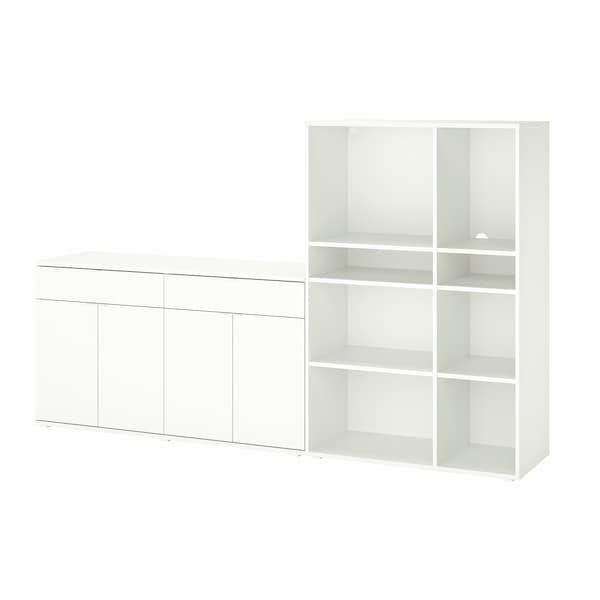 Ikea VIHALS - Storage combination, white, 235x37x140 cm