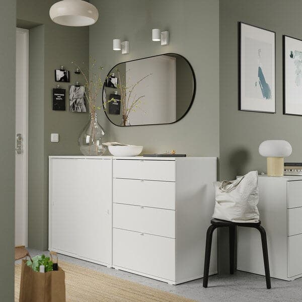 VIHALS - Storage combination, white, 165x47x90 cm - best price from Maltashopper.com 29442173