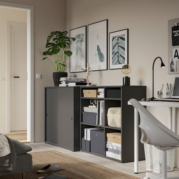 Ikea VIHALS - Storage combination, dark grey, 190x47x90 cm