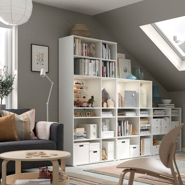 Ikea VIHALS - Shelving combination, white, 286x37x200 cm