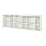 VIHALS shelving combination, white, 286x37x90 cm