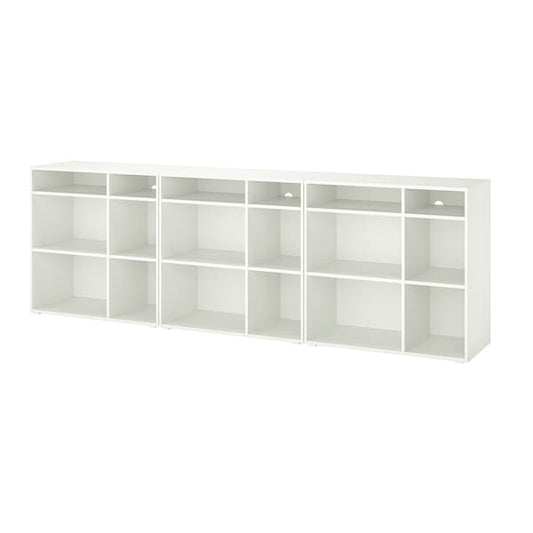 Ikea VIHALS - Shelving combination, white, 286x37x90 cm