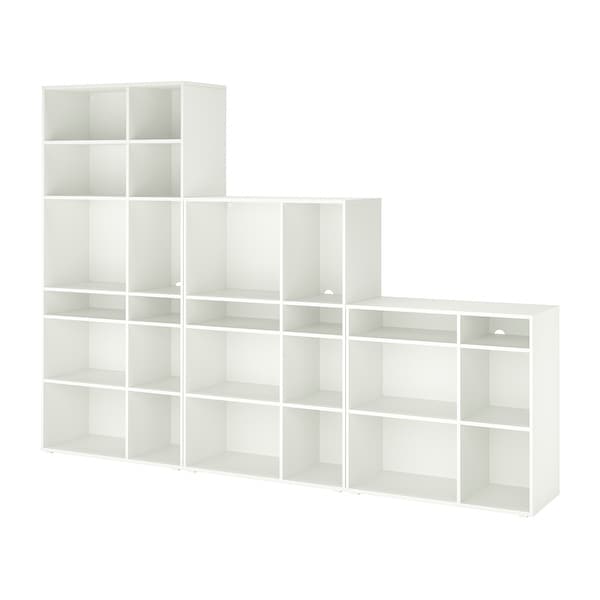 Ikea VIHALS - Shelving combination, white, 286x37x200 cm
