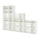 VIHALS - VIHALS Shelving combination, white, 286x37x200 cm