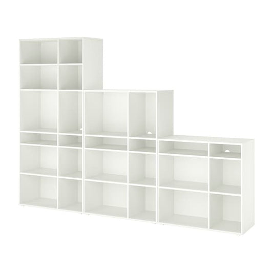 Ikea VIHALS - Shelving combination, white, 286x37x200 cm