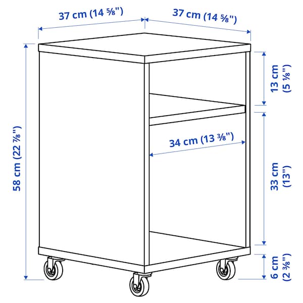 VIHALS - Bedside table, white, 37x37 cm - best price from Maltashopper.com 80488737