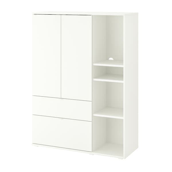 VIHALS - Storage unit, white, 105x37x140 cm - best price from Maltashopper.com 90483268