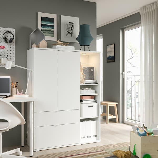 Ikea VIHALS - Storage unit, white, 105x37x140 cm