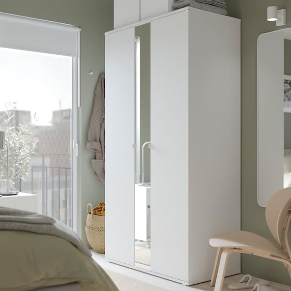Ikea VIHALS - Wardrobe with 2 doors, white, 105x57x200 cm