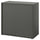 VIHALS - VIHALS Cabinet with sliding doors, dark grey, 95x47x90 cm