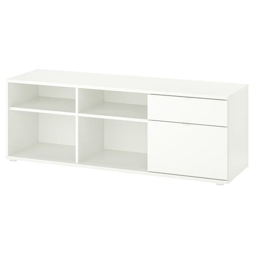 VIHALS - TV bench, white, 146x37x50 cm