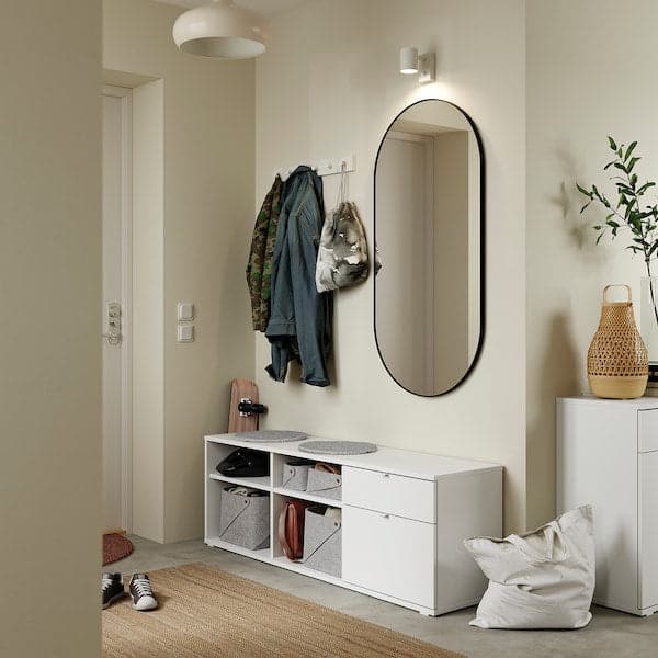 VIHALS - TV bench, white, 146x37x50 cm - best price from Maltashopper.com 20483295