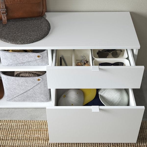 VIHALS - TV bench, white, 146x37x50 cm - best price from Maltashopper.com 20483295