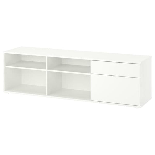 VIHALS - TV bench, white, 176x37x50 cm