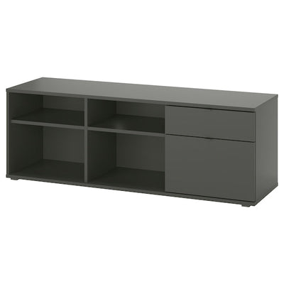 VIHALS - TV bench, dark grey, 146x37x50 cm - best price from Maltashopper.com 00543672
