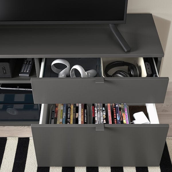 Ikea VIHALS - TV bench, dark grey, 176x37x50 cm