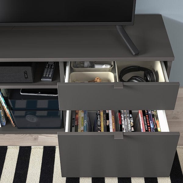 Ikea VIHALS - TV bench, dark grey, 146x37x50 cm
