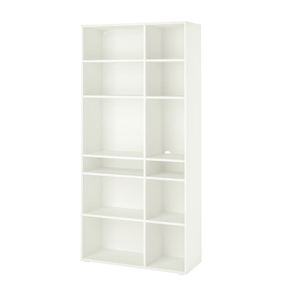 VIHALS - Shelving unit with 10 shelves, white, 95x37x200 cm - best price from Maltashopper.com 70483274