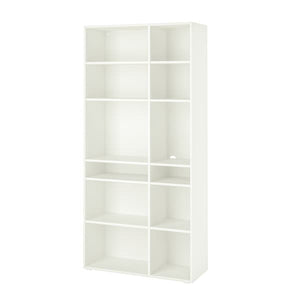 Ikea VIHALS - Shelving unit with 10 shelves, white, 95x37x200 cm