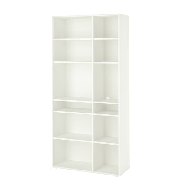 Ikea VIHALS - Shelving unit with 10 shelves, white, 95x37x200 cm