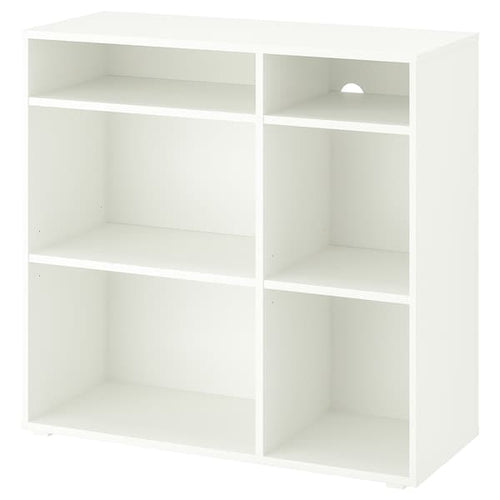VIHALS - Shelving unit with 4 shelves, white, 95x37x90 cm