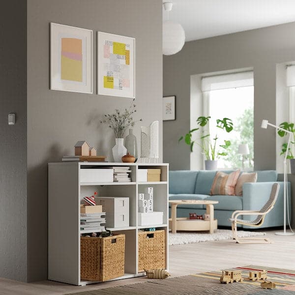 Ikea VIHALS - Shelving unit with 4 shelves, white, 95x37x90 cm
