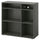 VIHALS - VIHALS Shelving unit with 4 shelves, dark grey, 95x37x90 cm