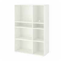 VIHALS - Shelving unit with 6 shelves, white, 95x37x140 cm - best price from Maltashopper.com 80483283