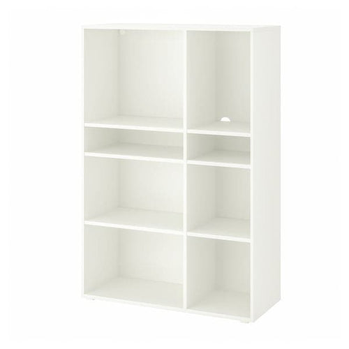 VIHALS - Shelving unit with 6 shelves, white, 95x37x140 cm