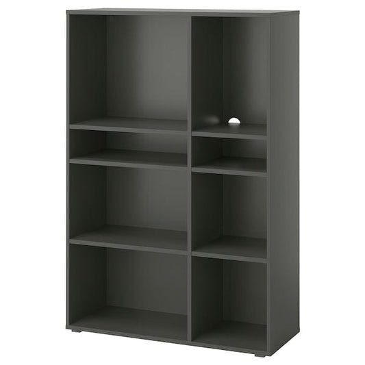 Ikea VIHALS - Shelving unit with 6 shelves, dark grey, 95x37x140 cm