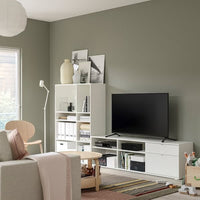 VIHALS - TV/storage combination, white, 275x37x140 cm - best price from Maltashopper.com 49521112