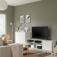 VIHALS - TV/storage combination, white, 275x47x90 cm - best price from Maltashopper.com 99521157