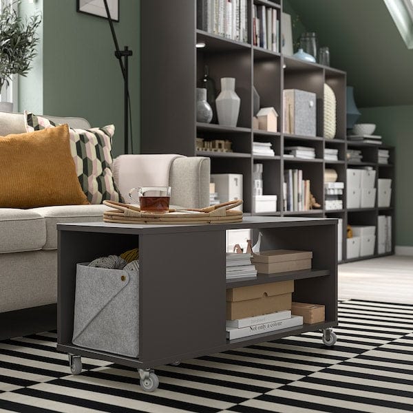 Ikea VIHALS - Coffee table, dark grey, 91x37 cm