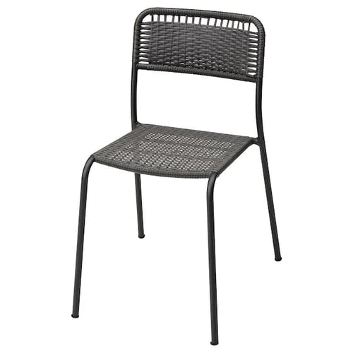 VIHOLMEN chair, outdoor, dark grey, 38x79x56 cm