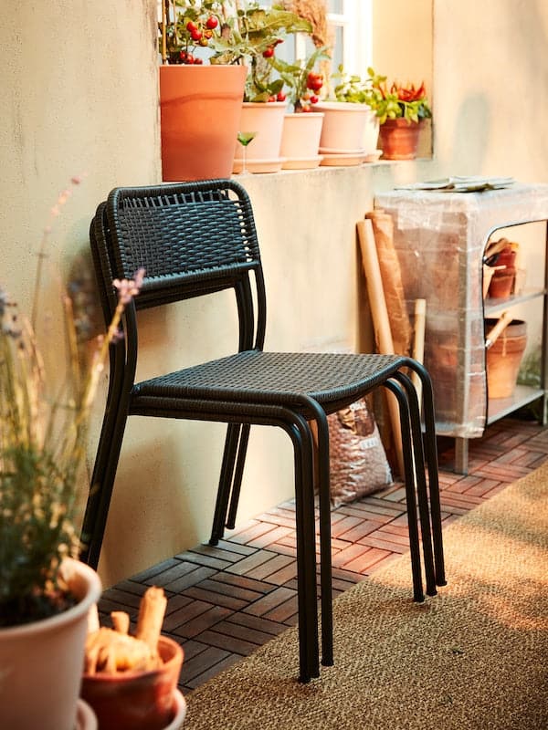 VIHOLMEN - Chair, outdoor, dark grey , - best price from Maltashopper.com 20463301