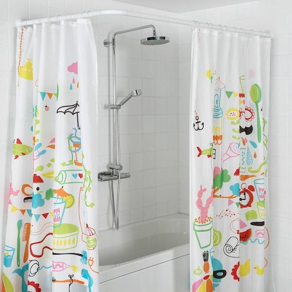 Ikea VIKARN - Shower curtain rod, white ,