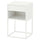 VIKHAMMER bedside table, white, 40x39 cm