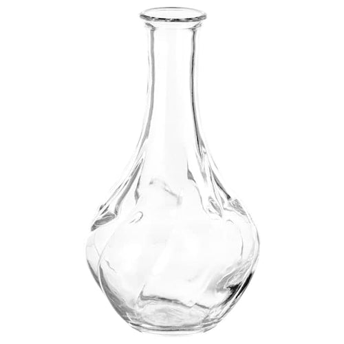 VILJESTARK vase, clear glass, 17 cm