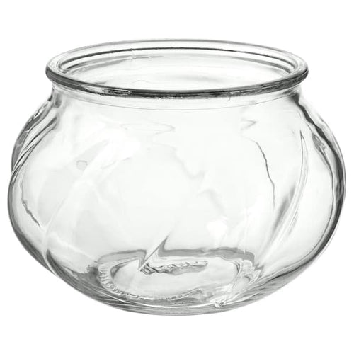 VILJESTARK vase, clear glass, 8 cm