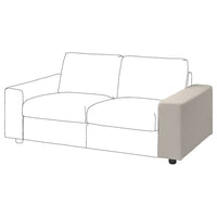 VIMLE armrest, wide/Gunnared beige, 22x48x93 cm